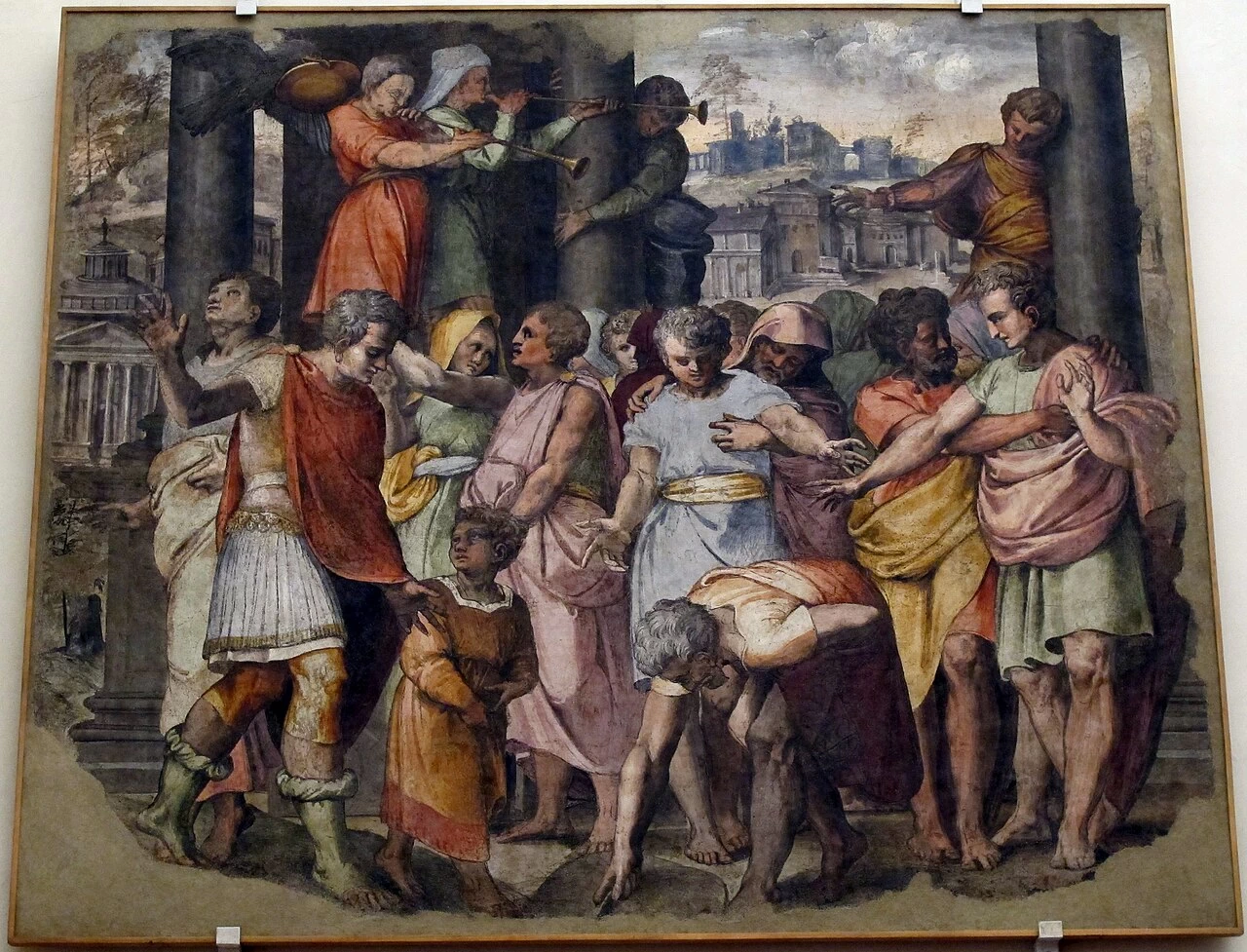 Perin del Vaga - Perino Tarquinio il Superbo fonda il Tempio di Giove Capitolino, Palazzo degli Uffizi, Firenze 1